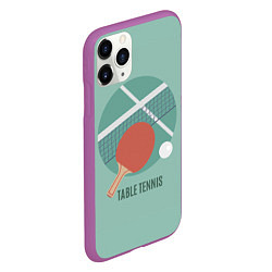 Чехол iPhone 11 Pro матовый TABLE TENNIS Теннис, цвет: 3D-фиолетовый — фото 2