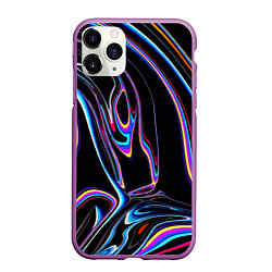 Чехол iPhone 11 Pro матовый Vanguard pattern Neon, цвет: 3D-фиолетовый