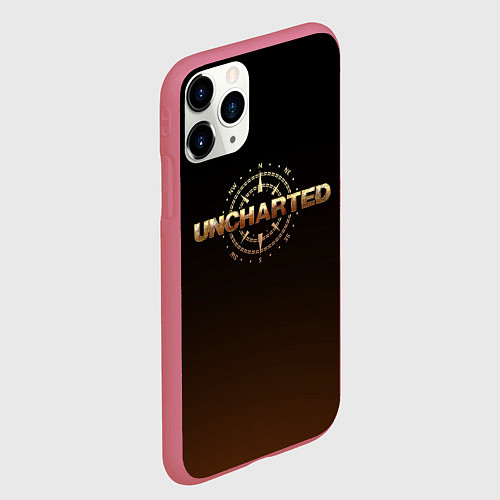 Чехол iPhone 11 Pro матовый Анчартед: На картах не значится / 3D-Малиновый – фото 2