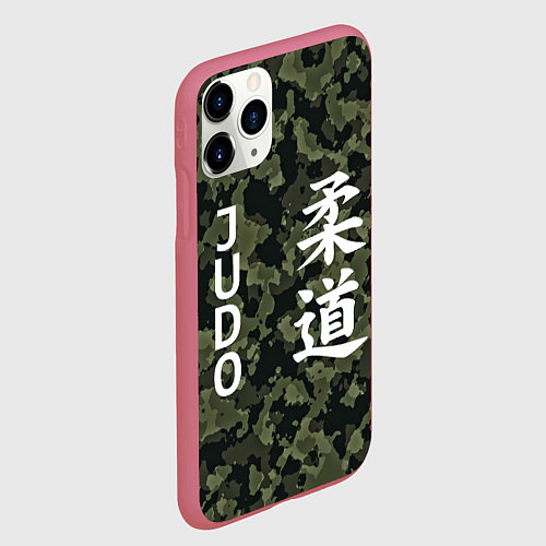 Чехол iPhone 11 Pro матовый JUDO МИЛИТАРИ / 3D-Малиновый – фото 2