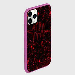 Чехол iPhone 11 Pro матовый Dead by daylight брызги, цвет: 3D-фиолетовый — фото 2