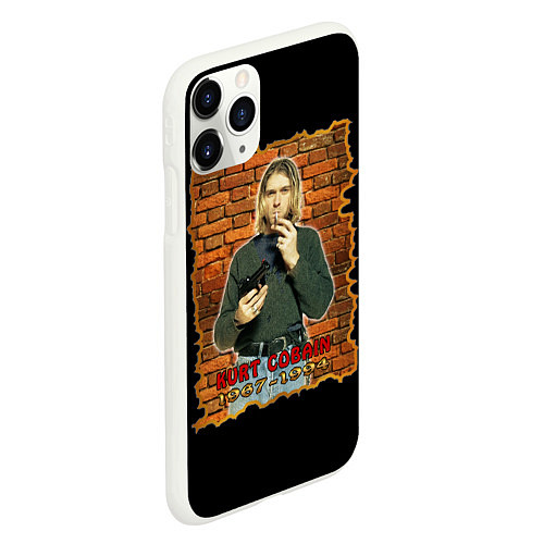 Чехол iPhone 11 Pro матовый Kurt Cobain 1967 - 1994 / 3D-Белый – фото 2