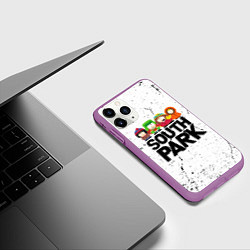 Чехол iPhone 11 Pro матовый Южный парк мультфильм - персонажи South Park, цвет: 3D-фиолетовый — фото 2