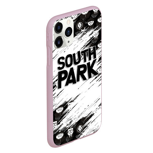 Чехол iPhone 11 Pro матовый Южный парк - персонажи и логотип South Park / 3D-Розовый – фото 2