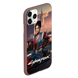 Чехол iPhone 11 Pro матовый Panam Cyberpunk2077, цвет: 3D-коричневый — фото 2