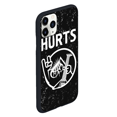 Чехол iPhone 11 Pro матовый Hurts КОТ Потертости / 3D-Черный – фото 2