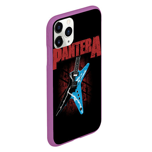 Чехол iPhone 11 Pro матовый PANTERA гитара / 3D-Фиолетовый – фото 2