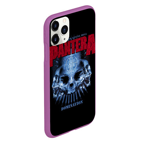 Чехол iPhone 11 Pro матовый Pantera Domination / 3D-Фиолетовый – фото 2