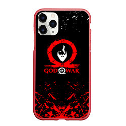 Чехол iPhone 11 Pro матовый God of War Ragnarok герой лого