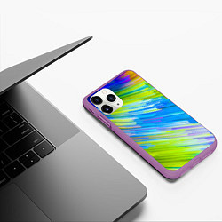 Чехол iPhone 11 Pro матовый Color vanguard pattern Raster, цвет: 3D-фиолетовый — фото 2