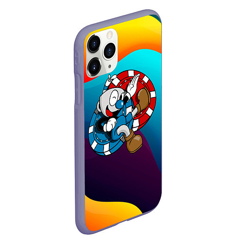 Чехол iPhone 11 Pro матовый Cuphead Чашечки / 3D-Серый – фото 2