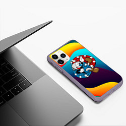 Чехол iPhone 11 Pro матовый Cuphead Чашечки, цвет: 3D-серый — фото 2