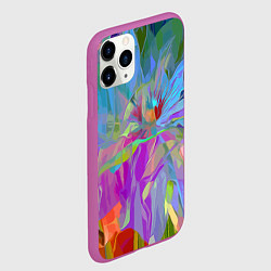 Чехол iPhone 11 Pro матовый Abstract color pattern Summer 2022, цвет: 3D-фиолетовый — фото 2