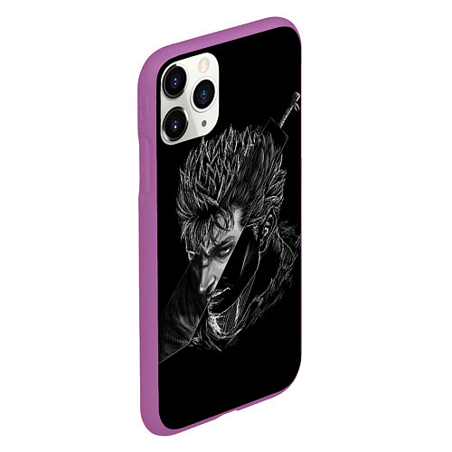 Чехол iPhone 11 Pro матовый BERSERK БЕРСЕРК МЕЧ / 3D-Фиолетовый – фото 2