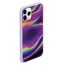 Чехол iPhone 11 Pro матовый Neon fashion pattern Wave, цвет: 3D-светло-сиреневый — фото 2