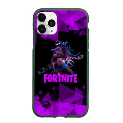 Чехол iPhone 11 Pro матовый Fortnite - RAVEN, цвет: 3D-темно-зеленый