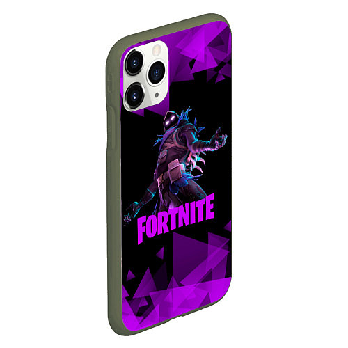 Чехол iPhone 11 Pro матовый Fortnite - RAVEN / 3D-Темно-зеленый – фото 2