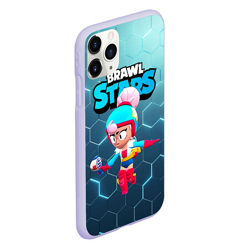 Чехол iPhone 11 Pro матовый Джанет BrawlStars JANET / 3D-Светло-сиреневый – фото 2