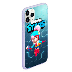 Чехол iPhone 11 Pro матовый Джанет BrawlStars JANET, цвет: 3D-светло-сиреневый — фото 2