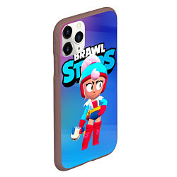 Чехол iPhone 11 Pro матовый BrawlStars Janet Джанет, цвет: 3D-коричневый — фото 2