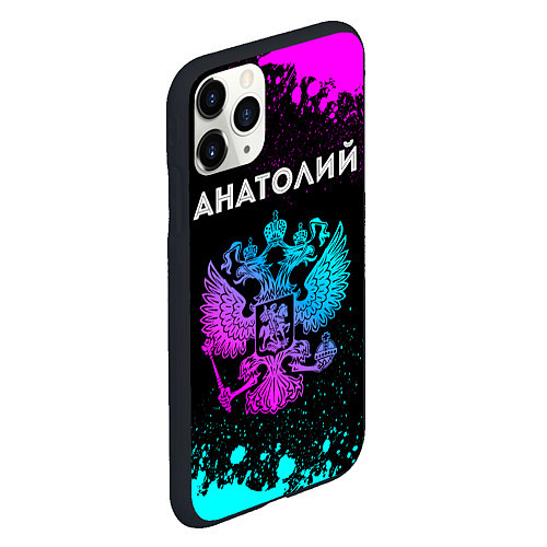 Чехол iPhone 11 Pro матовый Анатолий Россия / 3D-Черный – фото 2