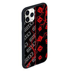 Чехол iPhone 11 Pro матовый DOTA 2 Молнии Паттерны, цвет: 3D-черный — фото 2