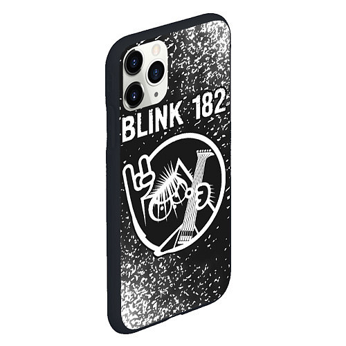 Чехол iPhone 11 Pro матовый Blink 182 КОТ Спрей / 3D-Черный – фото 2