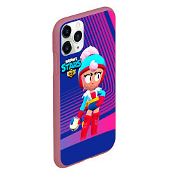 Чехол iPhone 11 Pro матовый BRAWLSTARS JANET ДЖАНЕТ, цвет: 3D-малиновый — фото 2