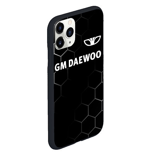 Чехол iPhone 11 Pro матовый DAEWOO Соты / 3D-Черный – фото 2