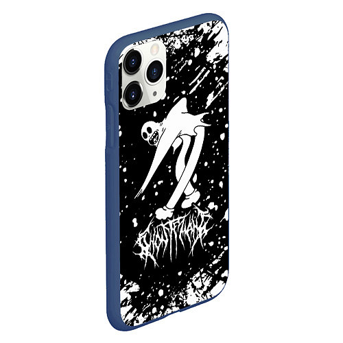 Чехол iPhone 11 Pro матовый Ghostemane texture / 3D-Тёмно-синий – фото 2
