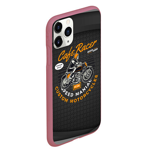 Чехол iPhone 11 Pro матовый Moto Sport / 3D-Малиновый – фото 2