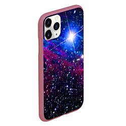 Чехол iPhone 11 Pro матовый Открытый космос Star Neon, цвет: 3D-малиновый — фото 2