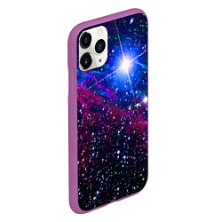 Чехол iPhone 11 Pro матовый Открытый космос Star Neon, цвет: 3D-фиолетовый — фото 2