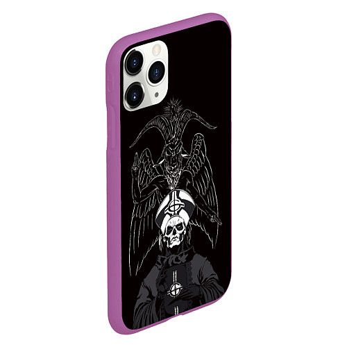 Чехол iPhone 11 Pro матовый Ghost Papa Emeritus / 3D-Фиолетовый – фото 2