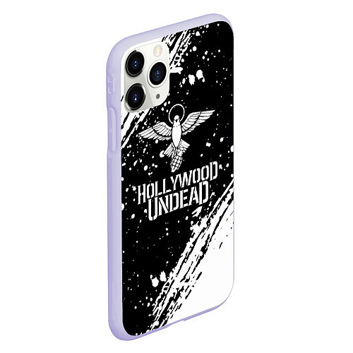 Чехол iPhone 11 Pro матовый Hollywood undead / 3D-Светло-сиреневый – фото 2