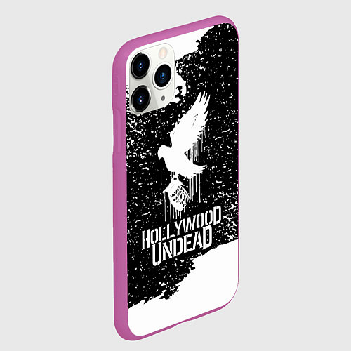 Чехол iPhone 11 Pro матовый Hollywood Undead - CHAOS Out Now / 3D-Фиолетовый – фото 2