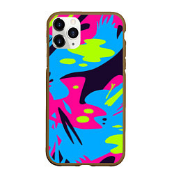 Чехол iPhone 11 Pro матовый Color abstract pattern Summer, цвет: 3D-коричневый