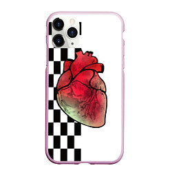 Чехол iPhone 11 Pro матовый My heart, Моё сердце, цвет: 3D-розовый