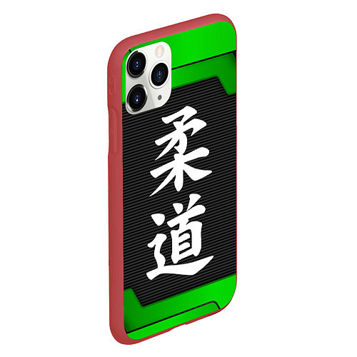 Чехол iPhone 11 Pro матовый JUDO GREEN / 3D-Красный – фото 2