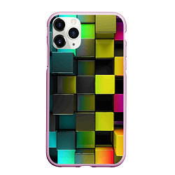 Чехол iPhone 11 Pro матовый Colored Geometric 3D pattern