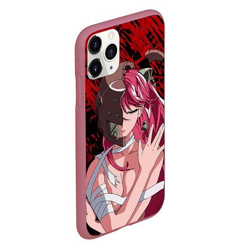 Чехол iPhone 11 Pro матовый Elfen Lied 3D / 3D-Малиновый – фото 2