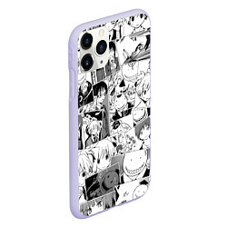 Чехол iPhone 11 Pro матовый Ansatsu kyoshitsu pattern, цвет: 3D-светло-сиреневый — фото 2