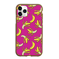 Чехол iPhone 11 Pro матовый Banana pattern Summer Color