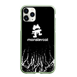 Чехол iPhone 11 Pro матовый Monstercat, цвет: 3D-салатовый