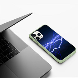 Чехол iPhone 11 Pro матовый Lightning Fashion 2025 Neon, цвет: 3D-салатовый — фото 2