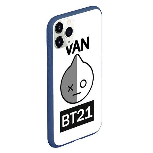 Чехол iPhone 11 Pro матовый BTS VAN BT21 / 3D-Тёмно-синий – фото 2