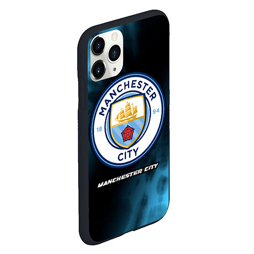 Чехол iPhone 11 Pro матовый МАНЧЕСТЕР СИТИ Manchester City 5 / 3D-Черный – фото 2