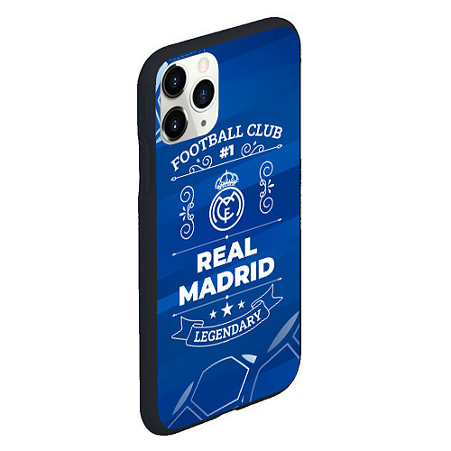 Чехол iPhone 11 Pro матовый Real Madrid FC 1 / 3D-Черный – фото 2