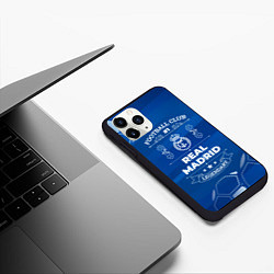 Чехол iPhone 11 Pro матовый Real Madrid FC 1, цвет: 3D-черный — фото 2