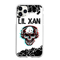 Чехол iPhone 11 Pro матовый Lil Xan ЧЕРЕП Краска, цвет: 3D-белый